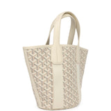 Goyard Goyardine Belharra PM Sand Tote Palladium Hardware