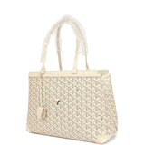 Goyard Goyardine Canvas Sand Bellechasse PM Bag Palladium Hardware
