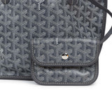 Goyard Goyardine Anjou Navy Blue Mini Bag Palladium Hardware