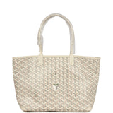 Goyard Goyardine Sand Artois PM Tote Palladium Hardware