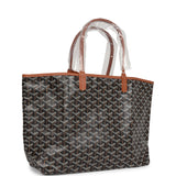 Goyard Goyardine Black and Brown St. Louis PM Tote Bag Palladium Hardware