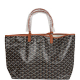 Goyard Goyardine Black and Brown St. Louis PM Tote Bag Palladium Hardware