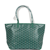 Goyard Goyardine Green Artois Tote PM Palladium Hardware