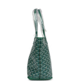 Goyard Goyardine Green Artois Tote PM Palladium Hardware