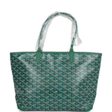 Goyard Goyardine Green Artois Tote PM Palladium Hardware