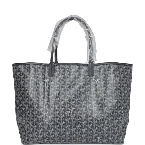 Goyard Goyardine Grey St. Louis PM Tote Bag Palladium Hardware