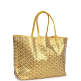 Goyard Goyardine Metallic Gold St. Louis PM Tote Bag Gold Hardware