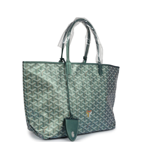 Goyard Goyardine Pearly Green St. Louis PM Tote Bag Palladium Hardware