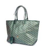 Goyard Goyardine Pearly Green St. Louis PM Tote Bag Palladium Hardware