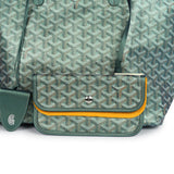 Goyard Goyardine Pearly Green St. Louis PM Tote Bag Palladium Hardware