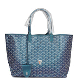 Goyard Goyardine Pearly Blue St. Louis PM Tote Bag Palladium Hardware