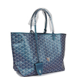 Goyard Goyardine Pearly Blue St. Louis PM Tote Bag Palladium Hardware