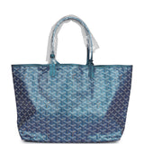 Goyard Goyardine Pearly Blue St. Louis PM Tote Bag Palladium Hardware