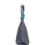 Goyard Goyardine Pearly Blue Boheme PM Hobo Bag Palladium Hardware