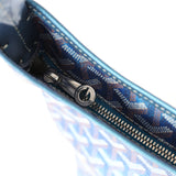 Goyard Goyardine Pearly Blue Boheme PM Hobo Bag Palladium Hardware