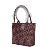 Goyard Goyardine Burgundy Anjou Mini Bag Palladium Hardware