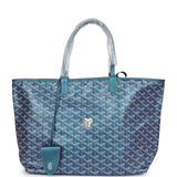 Goyard Goyardine Pearly Blue St. Louis PM Tote Bag Palladium Hardware