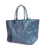 Goyard Goyardine Pearly Blue St. Louis PM Tote Bag Palladium Hardware