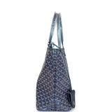 Goyard Goyardine Pearly Blue St. Louis PM Tote Bag Palladium Hardware