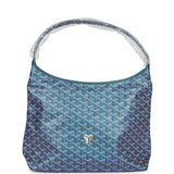 Goyard Goyardine Pearly Blue Boheme PM Hobo Bag Palladium Hardware