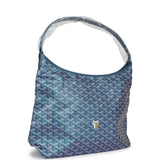 Goyard Goyardine Pearly Blue Boheme PM Hobo Bag Palladium Hardware