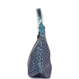 Goyard Goyardine Pearly Blue Boheme PM Hobo Bag Palladium Hardware