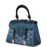 Goyard Saigon Structure Nano Pearly Blue Goyardine Palladium Hardware