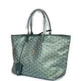 Goyard Goyardine Pearly Green St. Louis PM Tote Bag Palladium Hardware