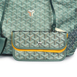 Goyard Goyardine Pearly Green St. Louis PM Tote Bag Palladium Hardware