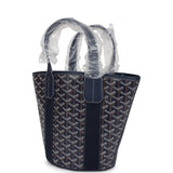 Goyard Goyardine Belharra PM Navy Blue Tote Palladium Hardware - Thumbnail View 3
