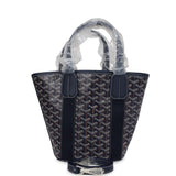 Goyard Goyardine Belharra PM Navy Blue Tote Palladium Hardware - Thumbnail View 8