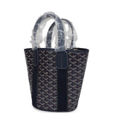 Goyard Goyardine Belharra PM Navy Blue Tote Palladium Hardware - Thumbnail View 10