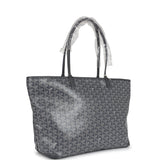 Goyard Artois Tote MM Grey Goyardine Canvas & Chevroches Calfskin Palladium Hardware