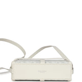 Goyard Goyardine Canvas White Minaudière Trunk Bag Palladium Hardware