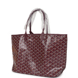 Goyard Goyardine Canvas Burgundy Saint Louis PM Tote Palladium Hardware