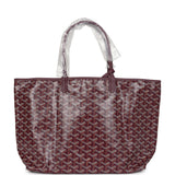 Goyard Goyardine Canvas Burgundy Saint Louis PM Tote Palladium Hardware