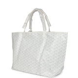 Goyard Goyardine Canvas White Saint Louis GM Tote Palladium Hardware