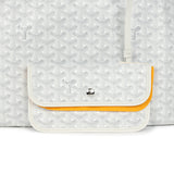 Goyard Goyardine Canvas White Saint Louis GM Tote Palladium Hardware