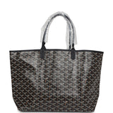 Goyard Goyardine Black St. Louis PM Tote Bag Palladium Hardware