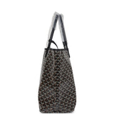 Goyard Goyardine Black St. Louis PM Tote Bag Palladium Hardware