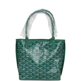 Goyard Goyardine Anjou Green Mini Bag Palladium Hardware