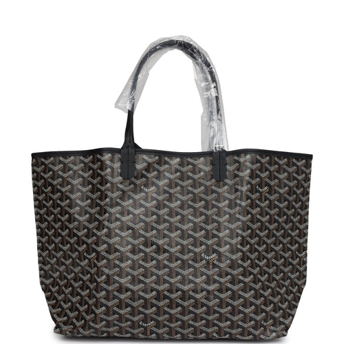 Goyard Goyardine Black St. Louis PM Tote Bag Palladium Hardware