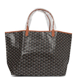 Goyard Goyardine Black and Brown St. Louis GM Tote Bag Palladium Hardware