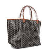 Goyard Goyardine Black and Brown St. Louis GM Tote Bag Palladium Hardware