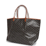 Goyard Goyardine Black and Brown St. Louis GM Tote Bag Palladium Hardware