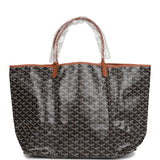 Goyard Goyardine Black and Brown St. Louis GM Tote Bag Palladium Hardware