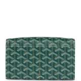 Goyard Goyardine Canvas Green Varenne Continental Wallet Bag Palladium Hardware