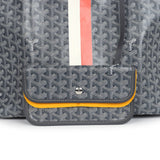 Goyard Goyardine Canvas Grey Hand Painted Stripes Saint Louis PM Tote Palladium Hardware