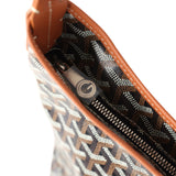 Goyard Goyardine Black and Brown Boheme PM Hobo Bag Palladium Hardware