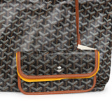 Goyard Goyardine Black and Brown Boheme PM Hobo Bag Palladium Hardware